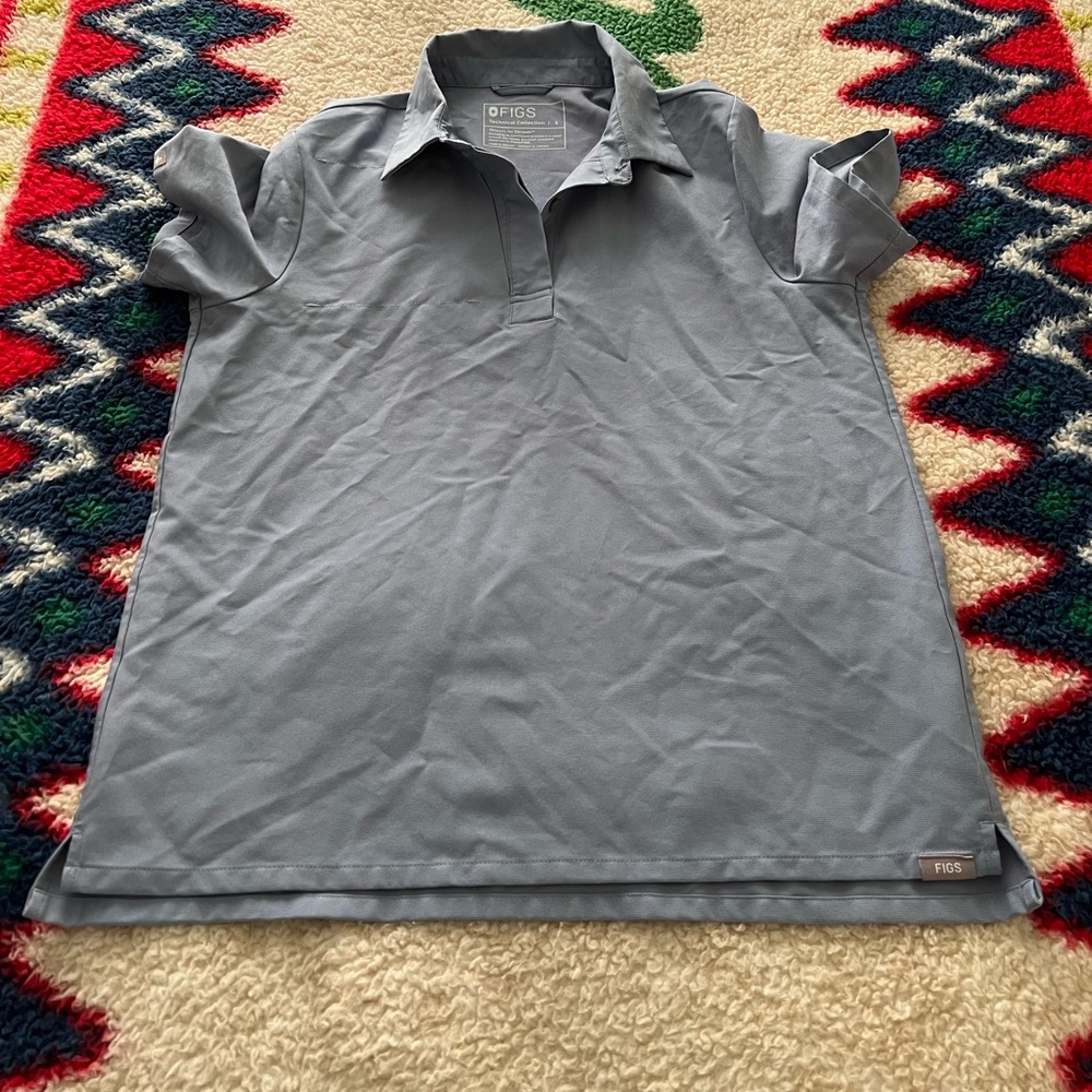 Figs Scrub Top/ vapor blue space dye